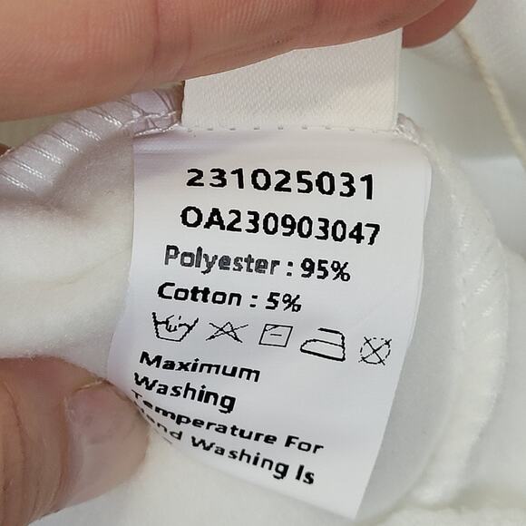 Oversize Sweatshirt NWT Casual White Raglan Sleeve Small Crew Neck - Picture 9 of 9